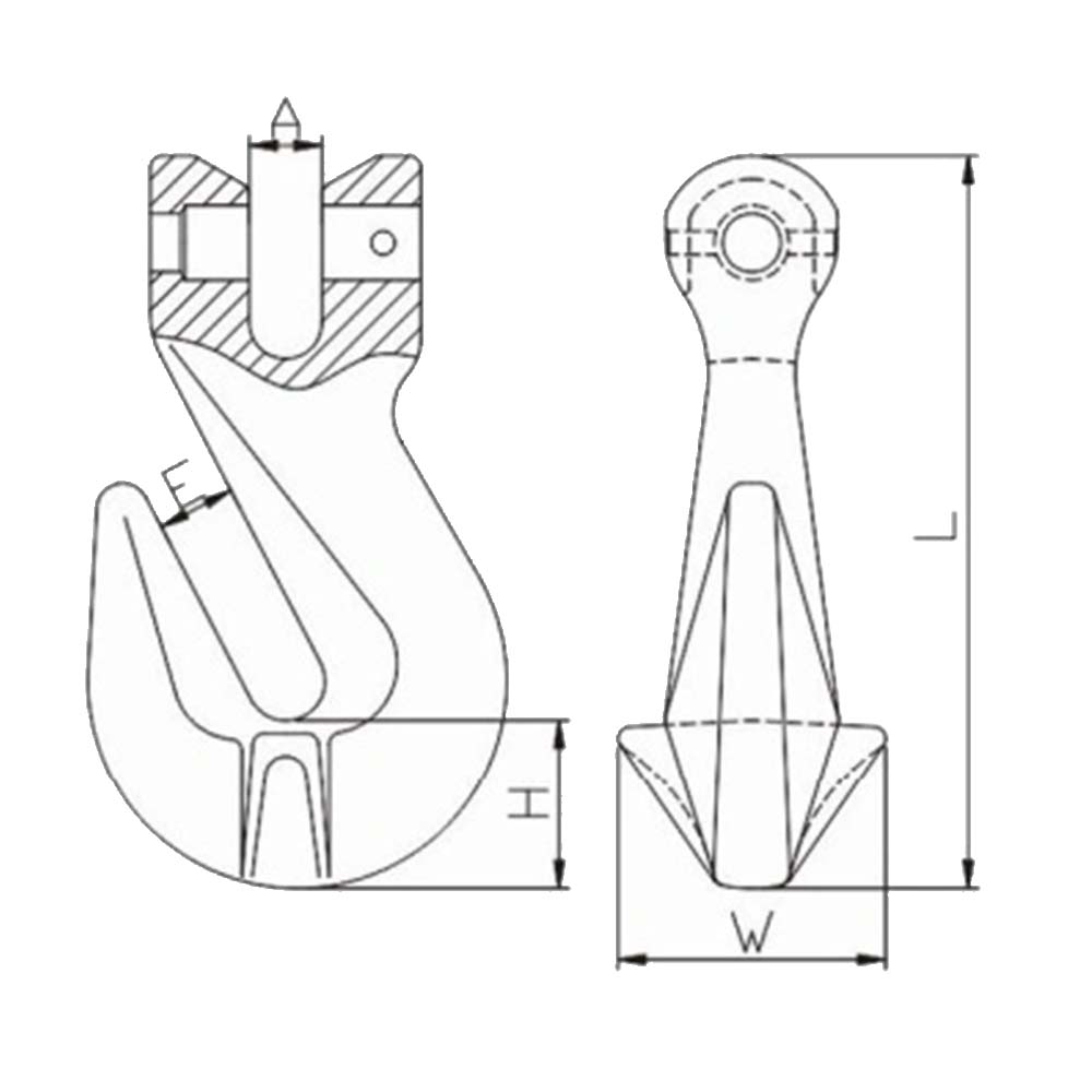 TP-817 Hardware de elevación de gancho de agarre de horquilla G80 forjado de acero de aleación de alta calidad
