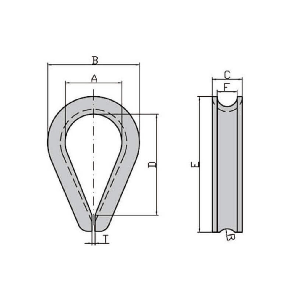 TP-Lifting Guardacabos para cable extra pesado G414