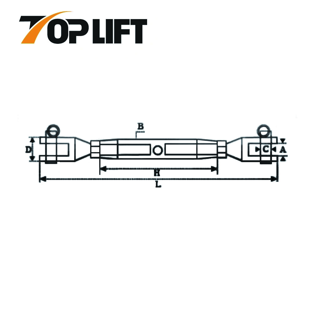 Tensores de cuerpo cerrado de acero inoxidable tipo JIS