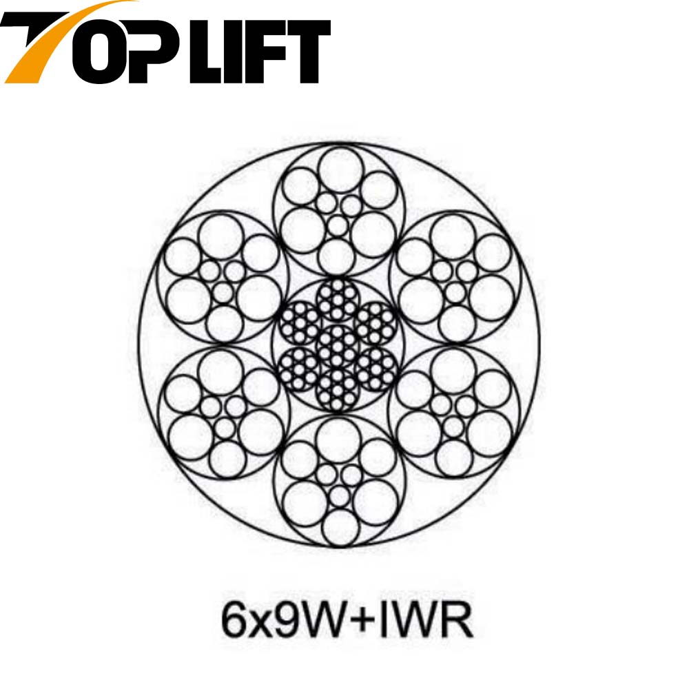 6X7+FC 6X7+IWS 6X9W+FC 6X9W+IWR Cable de acero galvanizado/no galvanizado