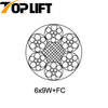 6X7+FC 6X7+IWS 6X9W+FC 6X9W+IWR Cable de acero galvanizado/no galvanizado