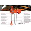 Bloque de cadena de polipasto de cadena de polea manual TP-A con cadena de carga G80